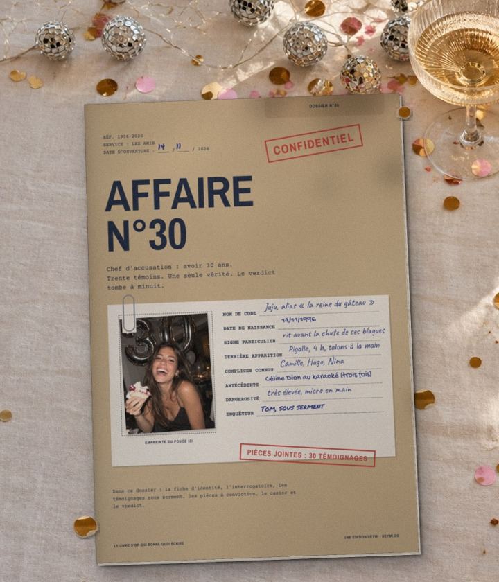 Affaire N°30, le dossier d'enquête, rempli