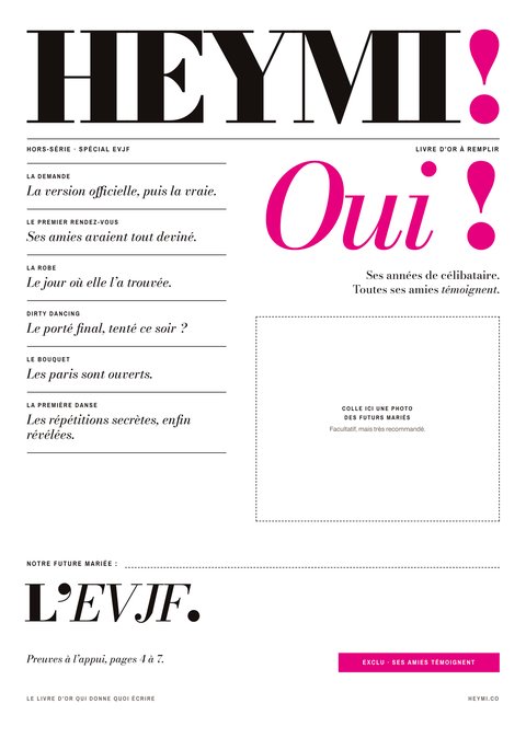 La couverture du Heymi! L'EVJF
