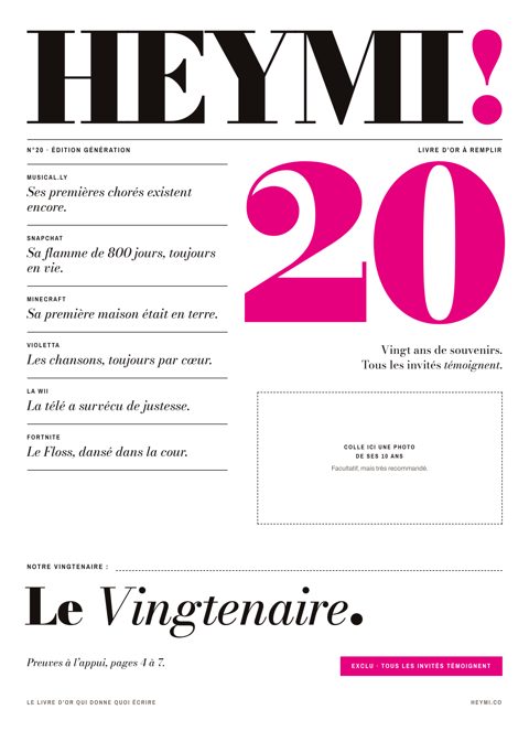 La couverture du Heymi! Le Vingtenaire