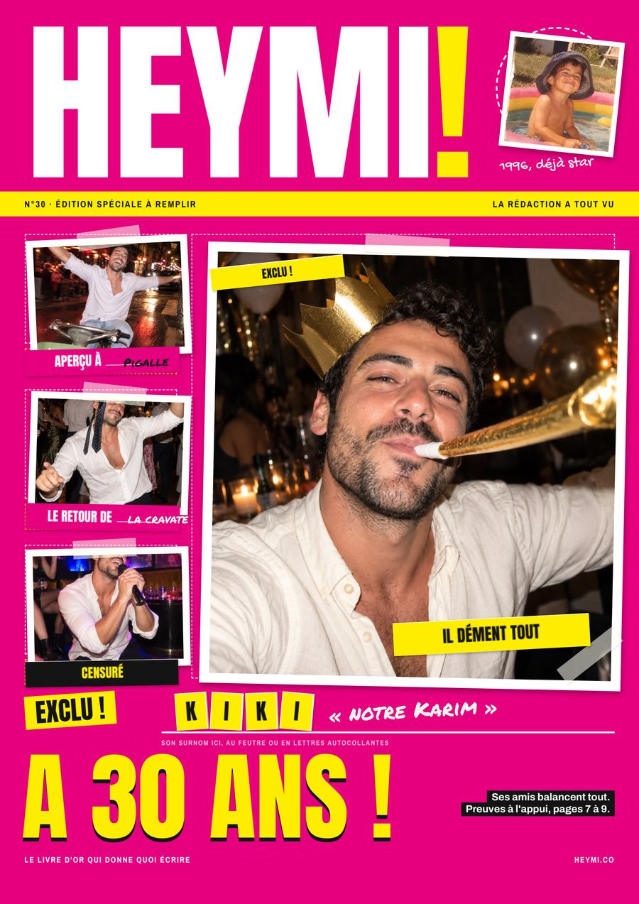 La une, page remplie du numéro de Karim