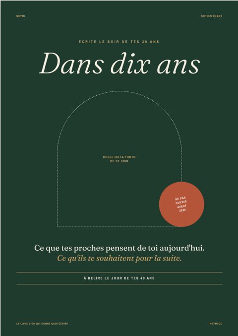 La une Dans dix ans, vert sapin